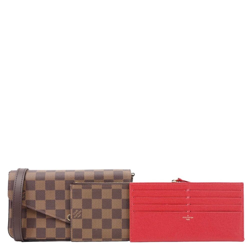 Louis Vuitton Felicie Pochette Damier Ebene Crossbody Bag Brown - Picture 3 of 13